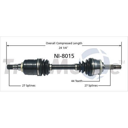 Surtrack Axle Cv Axle Shaft, Ni-8015 NI-8015